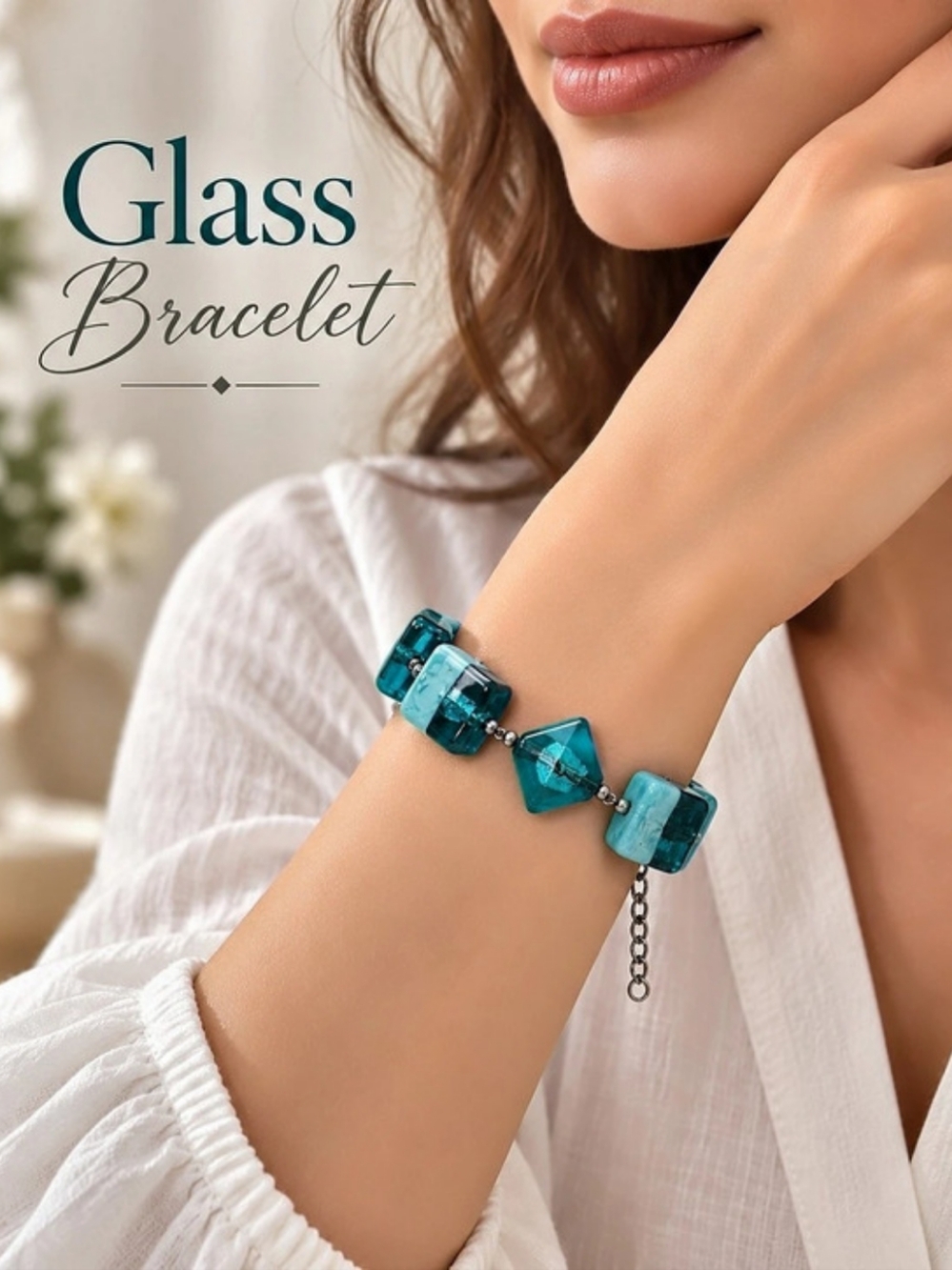 Glass Bracelet in Blue